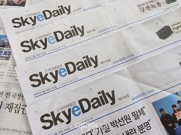 ▲스카이데일리 지면 사진. 사진=미디어오늘
