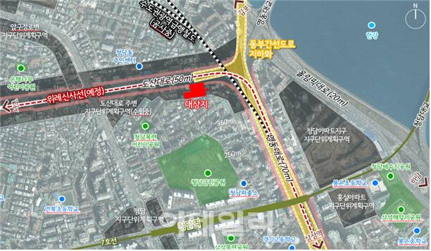 청담동 52-3번지 일대 역세권 활성화사업 지구단위계획구역 및 계획 위치도. (자료=서울시)