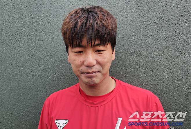 김광현이 인터뷰하고 있다. 오키나와=권인하 기자