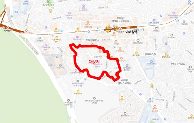 한남1구역 재개발 사업 대상지/사진=서울시청