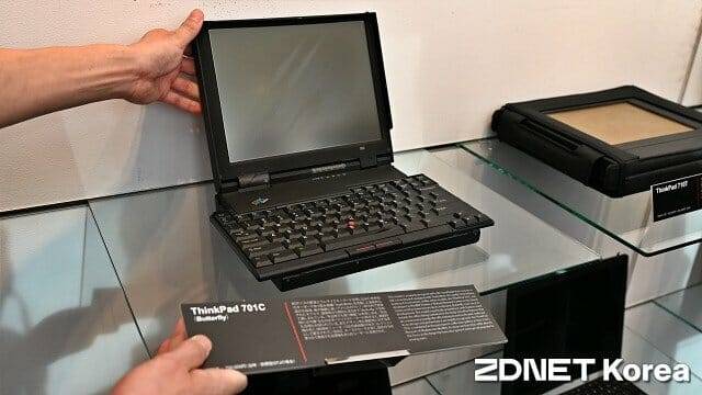 버터플라이 키보드를 탑재한 씽크패드 701C. (사진=지디넷코리아)