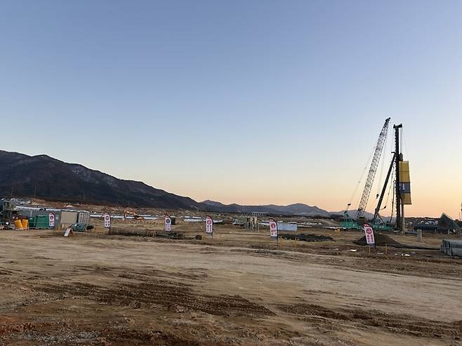 현대차 안성 배터리 시설 공사 현장