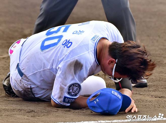 삼성 내야수 이창용은 지난 2일 아카마구장에서 열린 KIA와 연습경기에서 수비 도중 타구에 턱 부위를 맞아 이탈했다. 스프링캠프 기간 끝까지 부상자가 속출한 삼성이다. 엑스포츠뉴스 DB