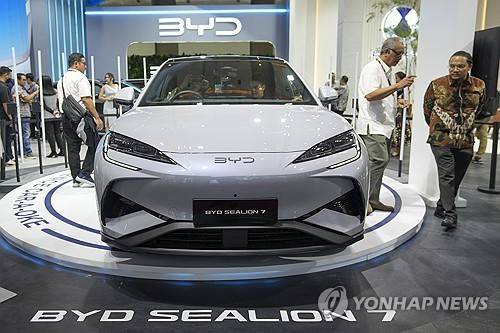 인도네시아의 BYD 전시장 [AP 연합뉴스 자료사진. 재판매 및 DB 금지]