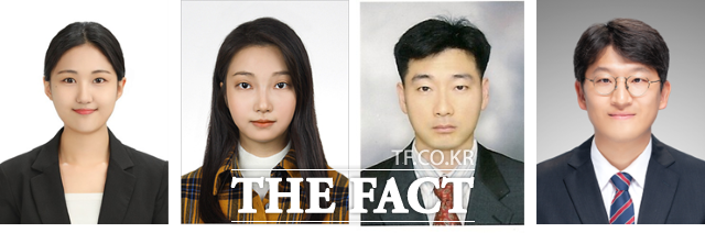 정우진 인하대학교 생명공학과 교수 연구팀. 사진 왼쪽부터 김현지 학생, 김수인 학생, 이규화 박사, 정우진 교수. /인하대학교