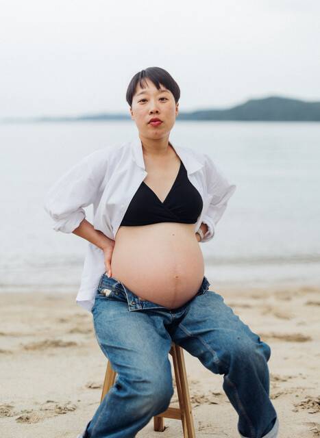 출산 일주일 전의 모습. 사진 다나카 겐