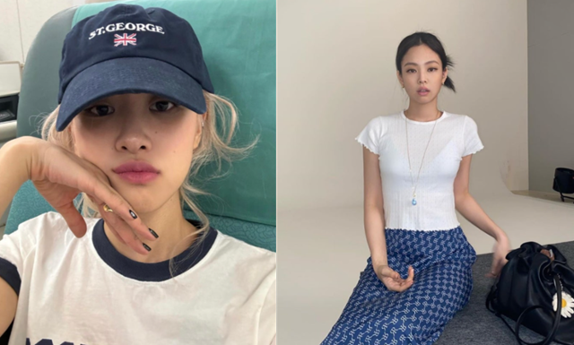 브랜디 멜빌의 제품을 착용한 블랙핑크의 로제와 제니의 모습. 인스타그램 캡처