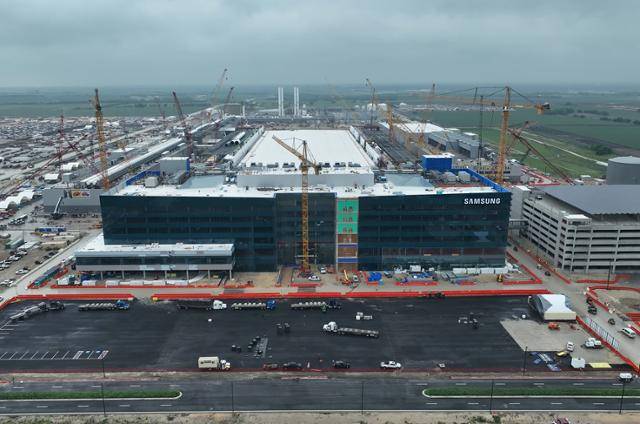 미국 텍사스주 테일러시에 건설 중인 삼성전자 반도체 공장. 삼성전자 제공.