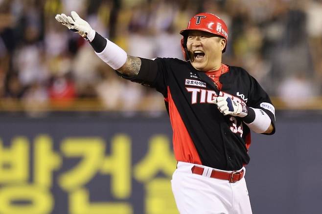 ▲ 세리머니하는 KIA타이거즈 최형우 [KIA타이거즈]