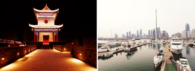 (좌) 지묵고성 (우)청도 올림픽요트 경기장  / 사진=모두투어 홈페이지