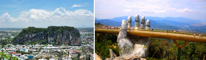 (좌) 오행산 (우) 바나힐브릿지 / 사진=한진관광 홈페이지