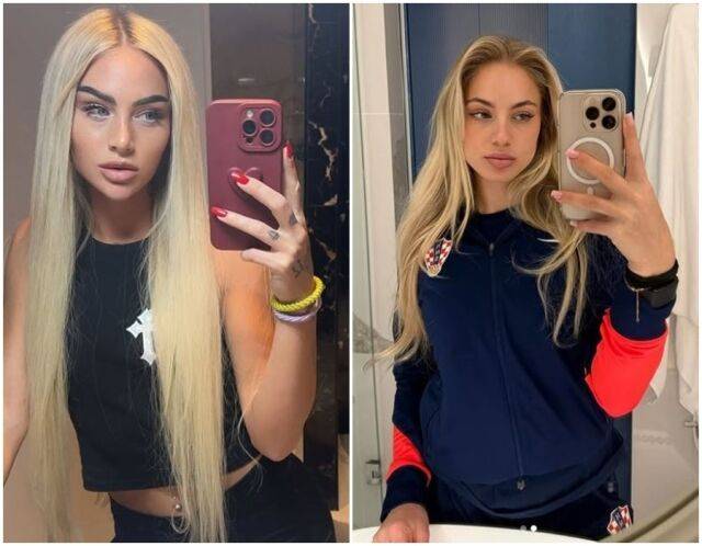 미녀 여자 축구 선수로 불리는 레만과 마르코비치./소셜미디어