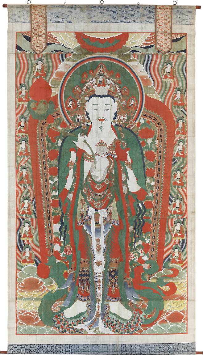 국보로 지정 예고된 '부여 무량사 미륵불 괘불도'. /국가유산청