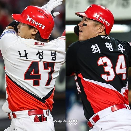 KIA 나성범과 최형우. KIA 타이거즈 제공