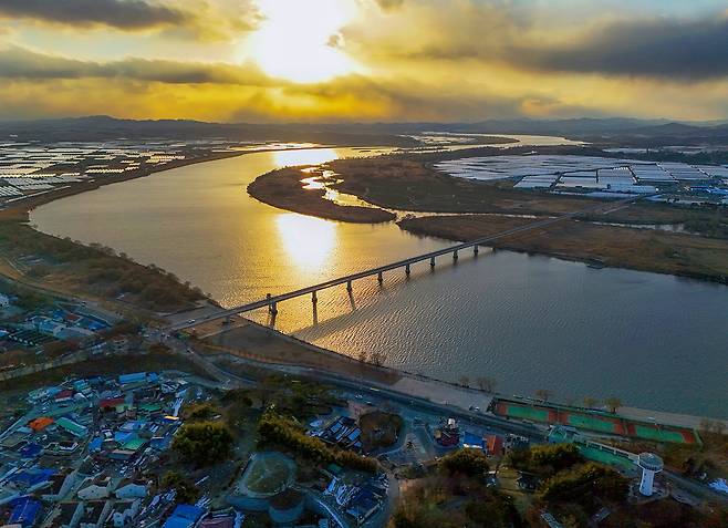 강경 옥녀봉에서 바라본 금강[사진/임헌정 기자]