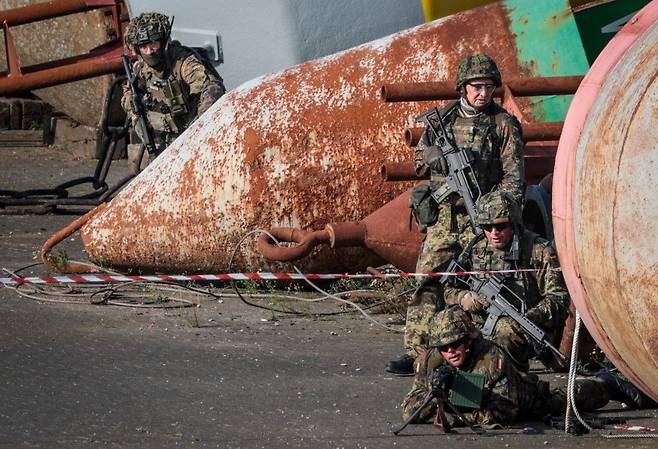 2024년 9월 17일 독일 브레머하펜에서 열린 독일 연방군 훈련 ‘피쉬타운 가드 2024’의 모습. AP 뉴시스