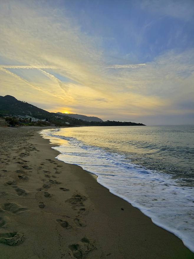 체팔루 해변 노을.