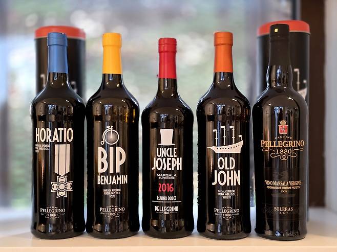 펠레그리노 마르살라 와인들. 최현태 기자