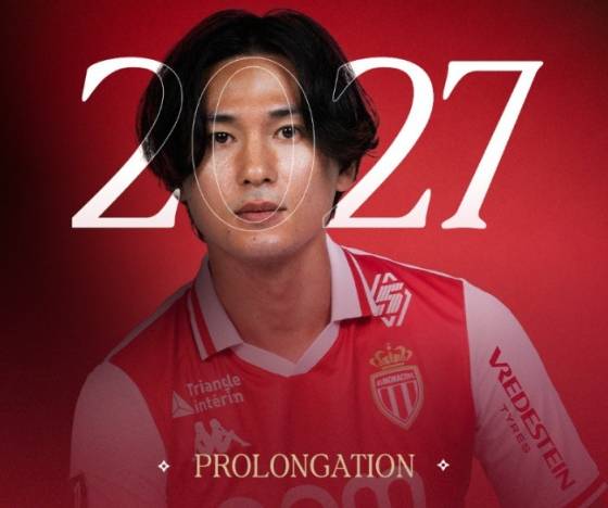 미나미노 타쿠미. /사진=AS모나코 공식 SNS 갈무리