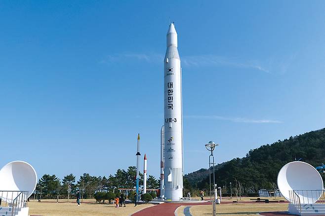 나로우주센터 우주과학관에 전시된 나로호