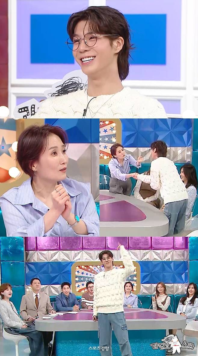 ‘라디오스타’에 출연해 신곡 무대를 공개하는 가수 정동원. MBC 제공