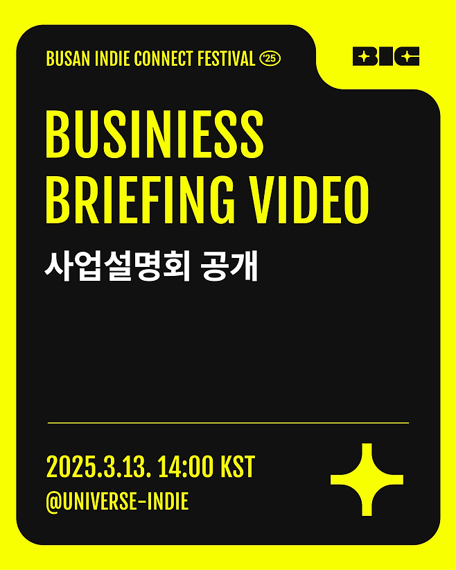 'BIC 페스티벌 2025' 사업설명회 관련 이미지(제공=부산인디커넥트페스티벌조직위원회).