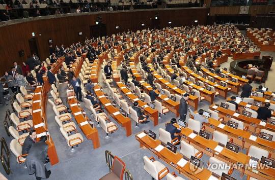 국회 본회의장. 연합뉴스