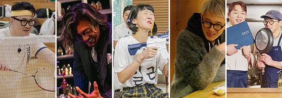 왼쪽부터 넷플릭스 일일예능 ‘동미새’(월), ‘추라이 추라이’(수), ‘도라이버’(일), ‘미친맛집’(목), ‘주관식당’(토) 스틸컷. 지난달 22일 ‘주관식당’을 시작으로 매주 정해진 요일 오후 5시에 공개된다. [사진 넷플릭스]