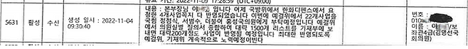 ▲검찰 수사보고서(2024.10.21. 작성) 명태균이 이○○(김영선 전 국회의원 보좌관)과 주고받은 카카오톡 대화 내용(강혜경 보관 PC)