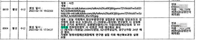 ▲검찰 수사보고서(2024.10.21. 작성) 명태균이 이○○(김영선 전 국회의원 보좌관)과 주고받은 카카오톡 대화 내용(강혜경 보관 PC)