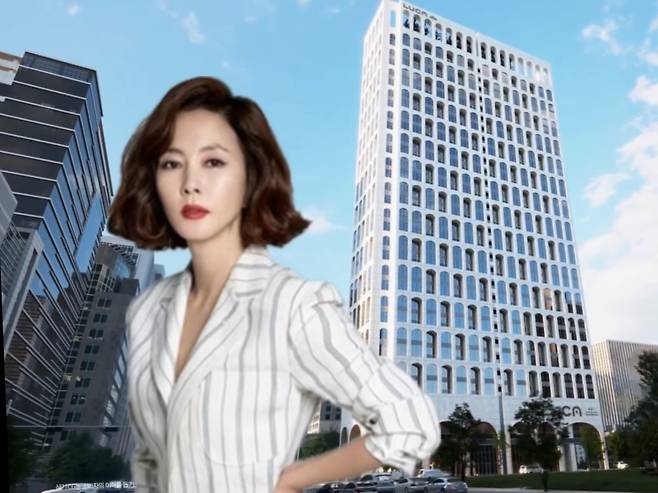 배우 김남주와 서울 역삼동 하이엔드오피스텔 ‘루카831’ 모습  [루카831 홈페이지 캡처]