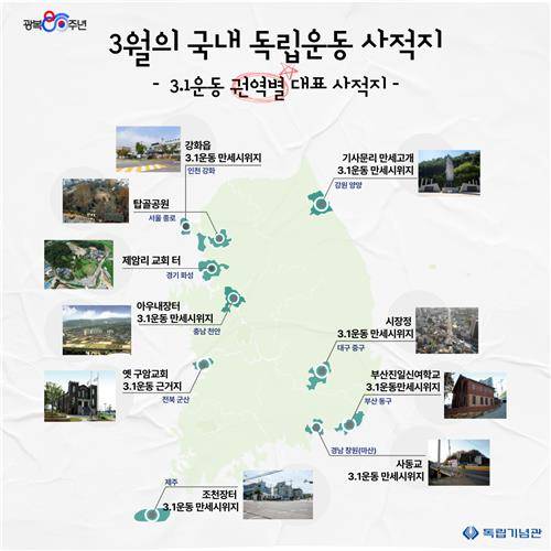 3월 국내 독립운동사적지 [독립기념관 제공. 재판매 및 DB 금지]