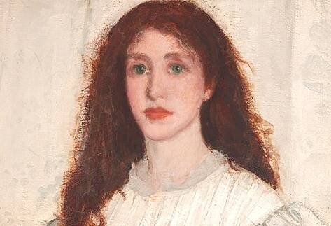 제임스 휘슬러, 흰색 교향곡 1번 : 하얀 소녀(일부 확대), 1863, 캔버스에 유채, 213x107.9cm, 내셔널 갤러리 오브 아트