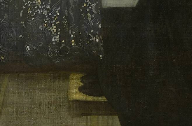 제임스 휘슬러, 회색과 흰색의 배치 1번(화가의 어머니·일부 확대), 1871, 캔버스에 유채, 144.3x162.4cm, 오르세 미술관