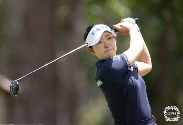 유현조의 3번 홀 티샷. 사진 제공=KLPGA