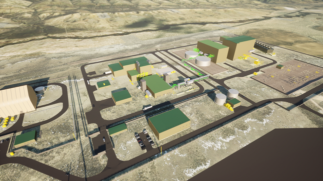 테라파워가 미국 와이오밍주 캐머러시에 345메가와트(MW) 규모로 설치할 4세대 소듐냉각고속로 '나트륨' 조감도./사진=HD현대 제공