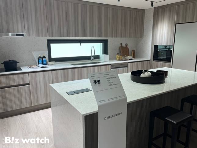 디 셀렉션 모던 내추럴이 적용된 주방/사진=정지수 기자