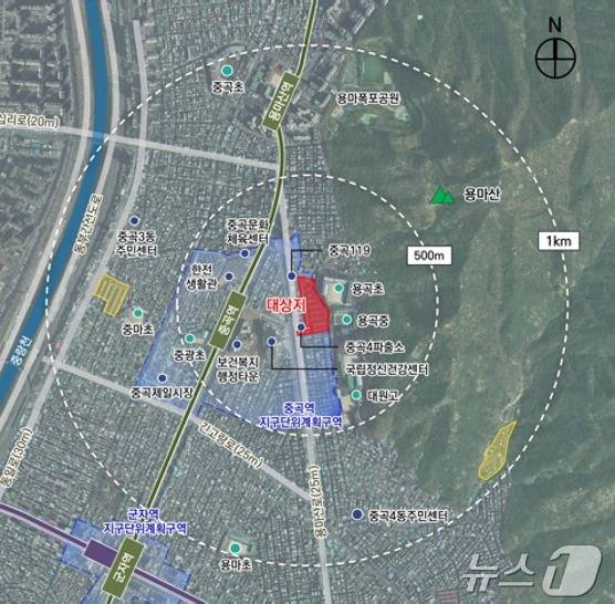 광진구 중곡동 신향빌라 재건축사업 위치도(서울시 제공)