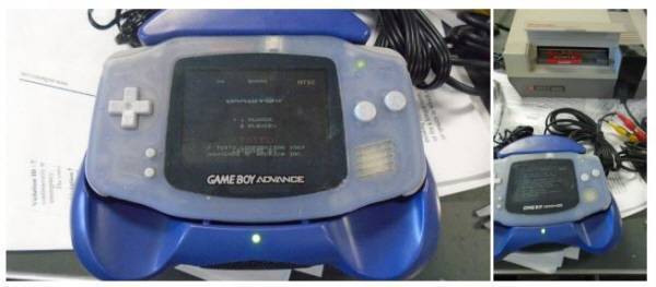 외부 입력으로 패미콤을 연결한 모습