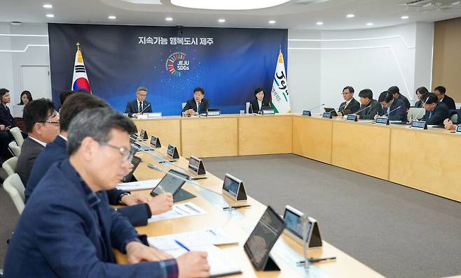 17일 제주도청 한라홀에서 열린 3월 주간 혁신성장회의. 제주도 제공