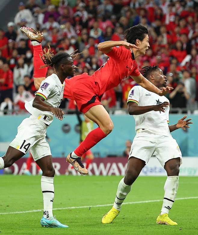 ▲ 축구대표팀이 가나에 2-3으로 패했다. 조규성은 두 골을 넣었다. ⓒ연합뉴스