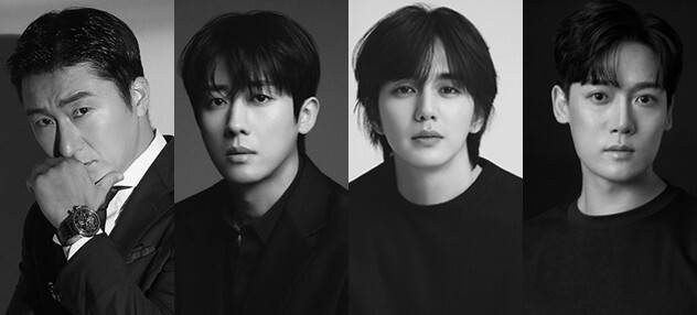 왼쪽 사진부터 연극 ‘킬링시저’의 김준원, 손호준, 유승호, 양지원.&nbsp;토브씨어터컴퍼니 제공