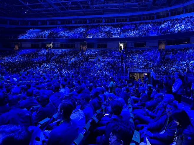 참가자들로 가득찬 엔비디아 GTC 행사장 [새너제이=연합뉴스]