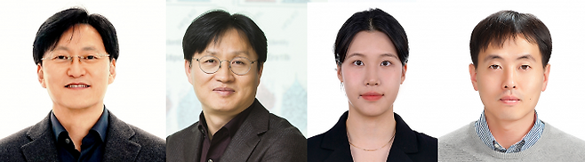 왼쪽부터&nbsp;안진희 광주과학기술원(GIST) 화학과 교수(㈜제이디 바이오사이언스 대표),&nbsp;김하일 KAIST 의과학대학원 교수,&nbsp;윤지현 GIST 화학과 박사, 최원일 전북대 의과대학 생리학교실 교수. GIST 제공