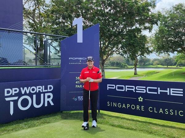 2025년 DP월드투어(옛 유러피언투어) 포르쉐 싱가포르 클래식에 출전하는 김민규 프로. 사진제공=KPGA