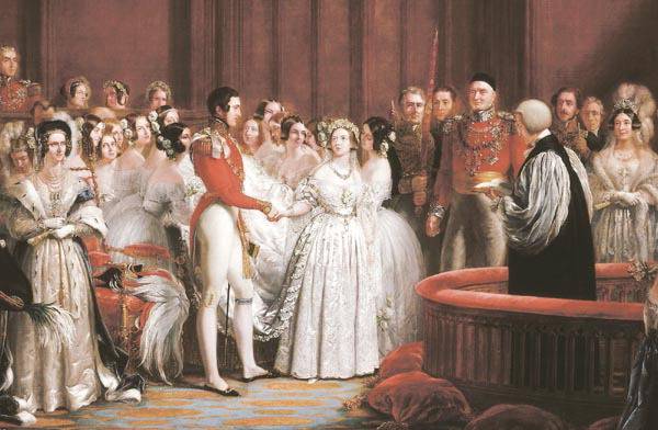 조지 헤이터, ‘빅토리아와 앨버트의 결혼식 풍경’의 부분, 1840-1842년, 영국 왕실 소장. 눌와 제공