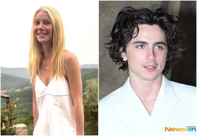 기네스 팰트로(본인 소셜 미디이)-티모시 샬라메(뉴스엔DB)