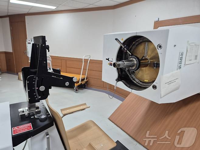 국립암센터 암병동 지하 2층에 설치된 고정빔 기기 /뉴스1 ⓒ News1