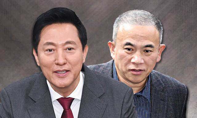 오세훈 서울시장(왼쪽)과 명태균씨