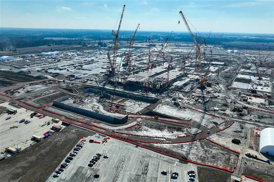 미국 오하이오에 건설 중인 인텔의 신규 팹 공사 현장. 사진 인텔